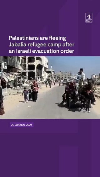 More Palestinians are fleeing the Jabalia refugee camp in northern Gaza after an Israeli evacuation order.