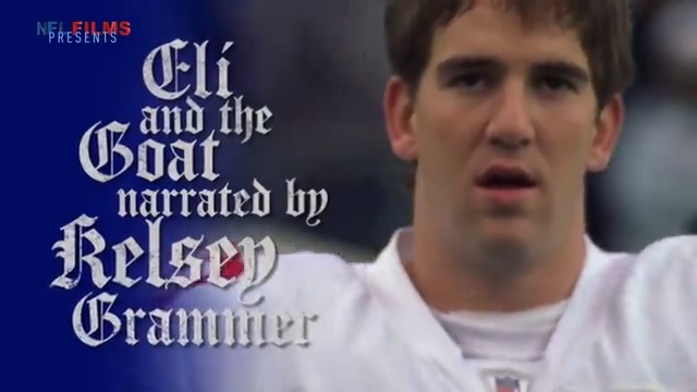 A fairytale New York Giants season deserves the storybook treatment. ๐ #NFLFilmsPresents: Eli Manning and the GOAT - narrated by Kelsey Grammer