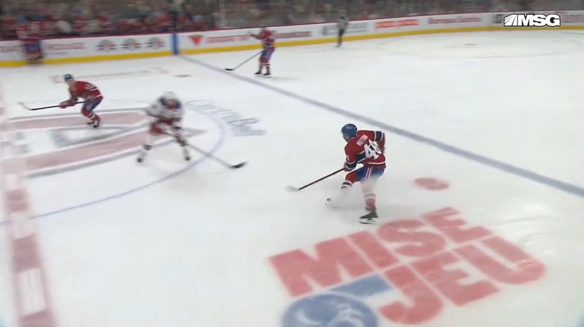 Reilly Smith picks Lane Hutson's pocket and makes it 3-0 Rangers 😳🫣