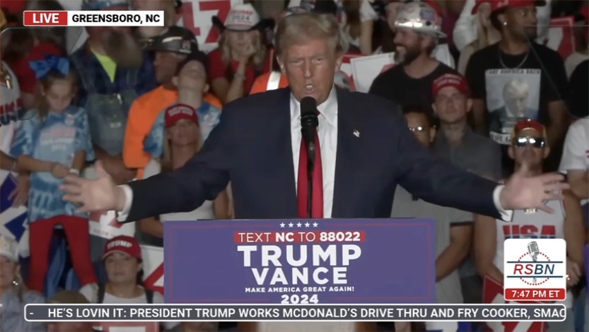 Trump: I'm looking at the screen, I'm seeing this 20 story huge tube pouring down on fire at, you know, fires pouring out of it and it used to be white, but the heat is thousands of degrees coming down, they say thousands and thousands, so it's been beat up in that trip down, and I see this massive tube is coming down and the fire is burning and bright was exploding all over the place, I said, oh my God, this is terrible, it’s gonna crash, what the hell is it? I wasn't even sure. Maybe it was a movie but I'm looking to the news and I see it and then all of a sudden it's going to hit the gantry and toom, a flame comes out of the left and pushes it over like it was nothing. And then, and then these two giant arms come, they envelop it like a beautiful, I won't say it, I get myself into too much trouble when I say that stuff. I'd like to, but I'm not going to, because I'm going to be politically correct if you don't mind. You know what Elon says? Like two giant chopsticks. Wouldn’t I be better off if I said that, wouldn't that Mr. Wall? This guy is the greatest guy