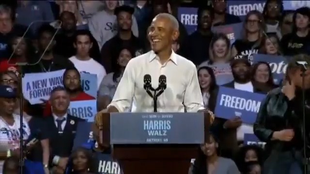 Obama rapping but it's over the Eminem beat