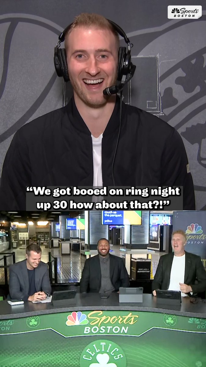 “We got booed on ring night up 30 how about that?!” 🤣 🤣 🤣 Ya gotta love Boston