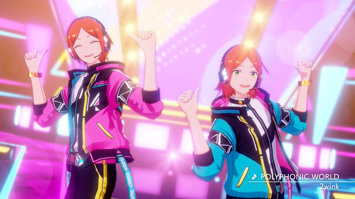 【お知らせ】 10月24日15時に『2wink』が歌う『POLYPHONIC WORLD』をライブ楽曲に追加予定✨ アプリでの登場に先行して『POLYPHONIC WORLD』のMVを公開します❗ MVはあんスタチャンネルでも公開していますので是非チェックしてみてください🎶 #あんスタ