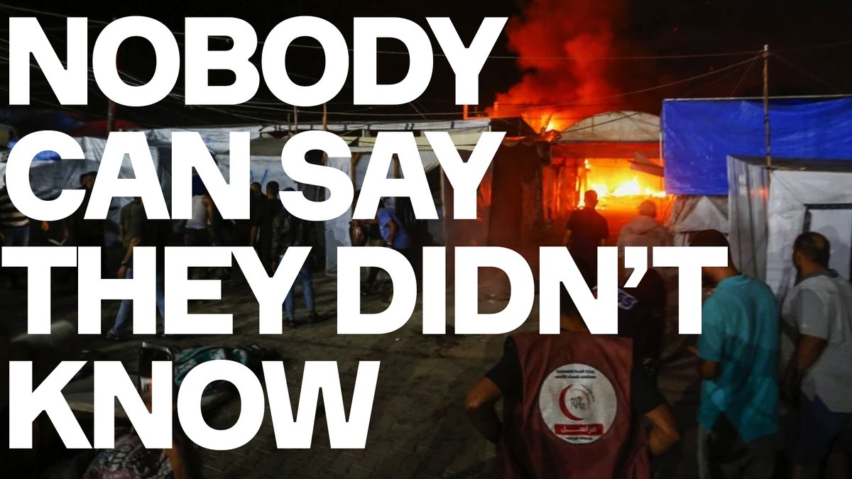As Israel unleashes genocidal mayhem in northern Gaza: Nobody in power can say they didn't know. No crime in history has been so documented by its victims as it happened. No crime in history has been so confessed to by its perpetrators as it happened. There are no excuses.