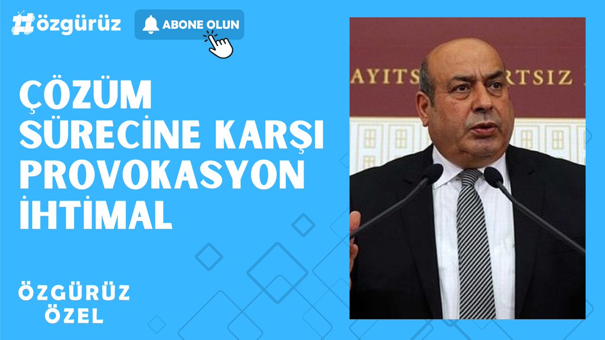 Ankara TUSAŞ'ta meydana gelen terör saldırısından önce yaptığımız özel yayında, Hasip Kaplan (Hasip KAPLAN) olası bir çözüm sürecine yapılabilecek provokasyonlara karşı uyarmıştı. "Bu tür ilişkileri sabote edecek derin ilişkiler her zaman vardır."