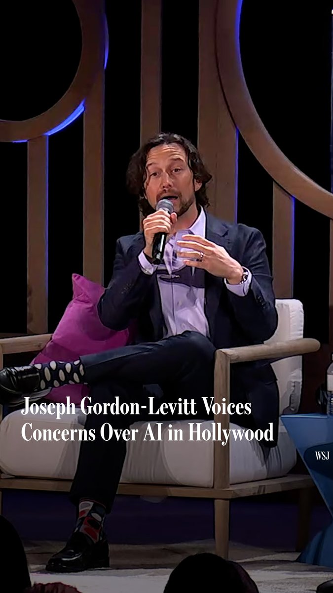Actor Joseph Gordon-Levitt expressed concerns over AI’s involvement in Hollywood at #WSJTechLive. Read more: 🔗
