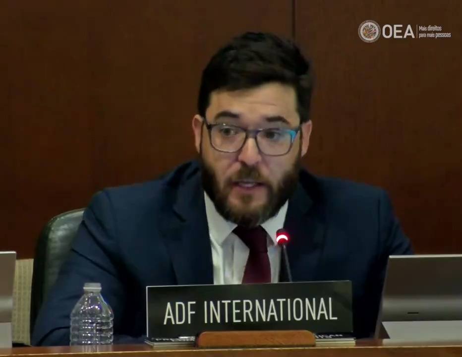 Presentación del Tomás Henríquez Tomas Henriquez de ADF International en diálogo en el Consejo Permanente para avanzar en la protección y promoción de la libertad de conciencia y de religión o creencia en las Américas