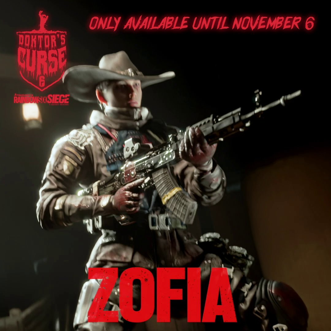 💀 Zofia is cursed! Charge through defenders while striking fear with the new exclusive Doktor's Curse Bundle!