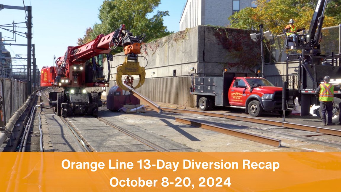 Another 20 slow zones are gone from the Orange Line following a successful 13-day diversion. As part of our Track Improvement Program, we brought tracks into a state of good repair between Forest Hills & Back Bay along with station, signal & security upgrades. #BuildingABetterT