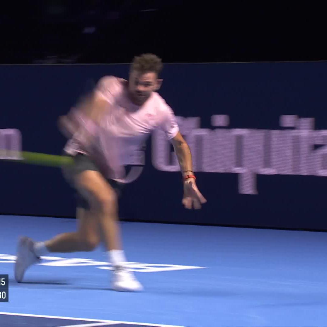 An oil painting 🔥 Stanislas Wawrinka #SwissIndoorsBasel