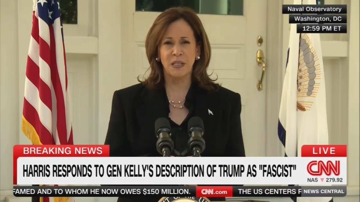 Vice President Harris: โTrump said he wanted generals like Adolf Hitler had. He wants a military that is not loyal to the Constitution, but loyal to him... This is a window into who Donald Trump really is from the people who know him bestโ