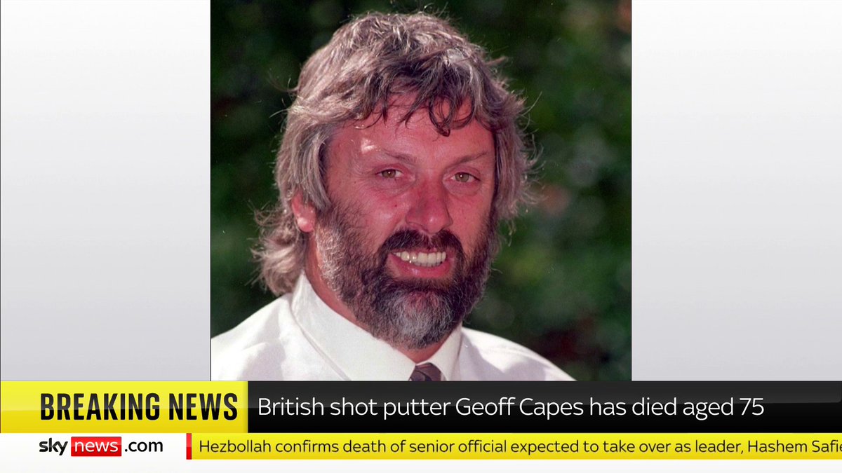 BREAKING: Geoff Capes, the former World's Strongest Man winner and British shot put record holder, has died. ➡️ 📺 Sky 501, Virgin 602, Freeview 233 and YouTube