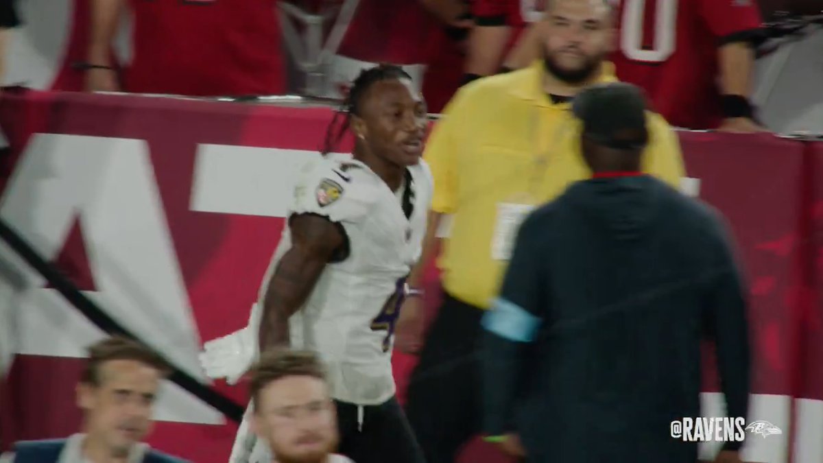 Why is zay flowers' laugh so diabolical? 😭 (via Baltimore Ravens)