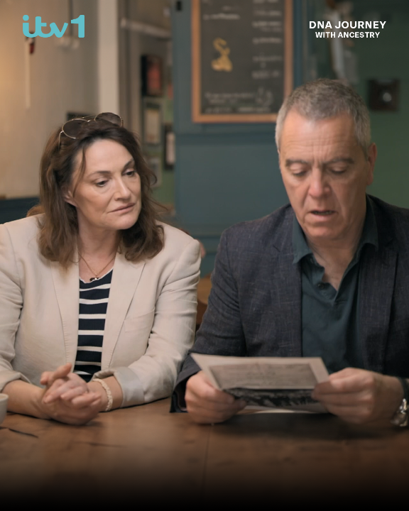Tonight James Nesbitt and Sarah Parish embark on their DNA Journey. SPOILER: There will be tears. 📝🥹❤️ #DNAJourney