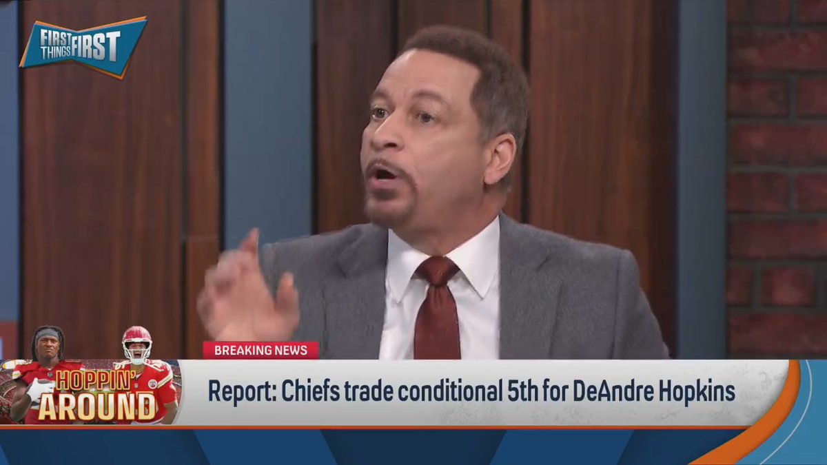 .Chris Broussard has a message for his Ravens after seeing the Chiefs trade for DHop 👀 “Don’t stand pat. You just saw the Chiefs make a power move, now you need to make a power move.”