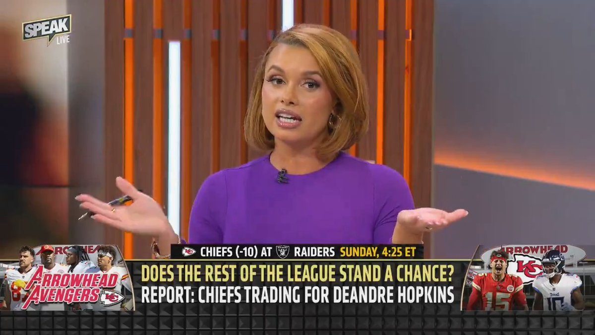 .Joy Taylor reacts to the Chiefs trading for DeAndre Hopkins "The rich gets richer... I thought they were 3-peating anyway so this is like extra icing on the cake."