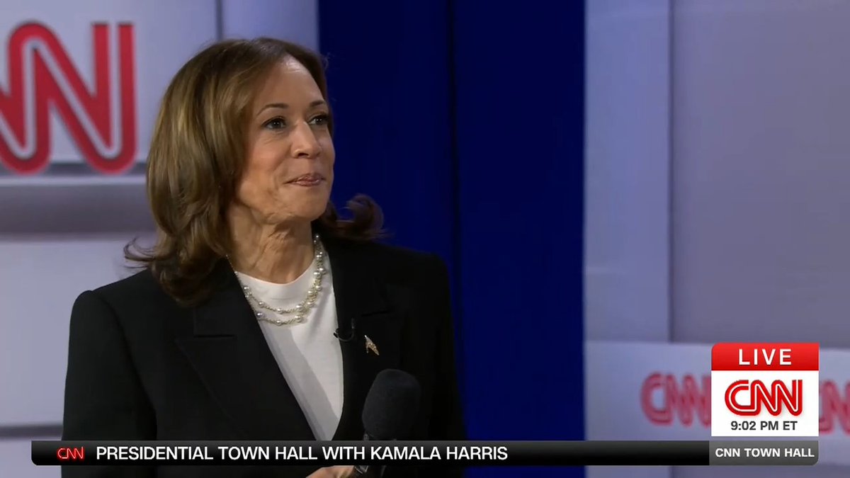 Vice President Harris in the CNN Presidential Town Hall: “I do believe that Donald Trump is unstable, increasingly unstable, and unfit to serve.”
