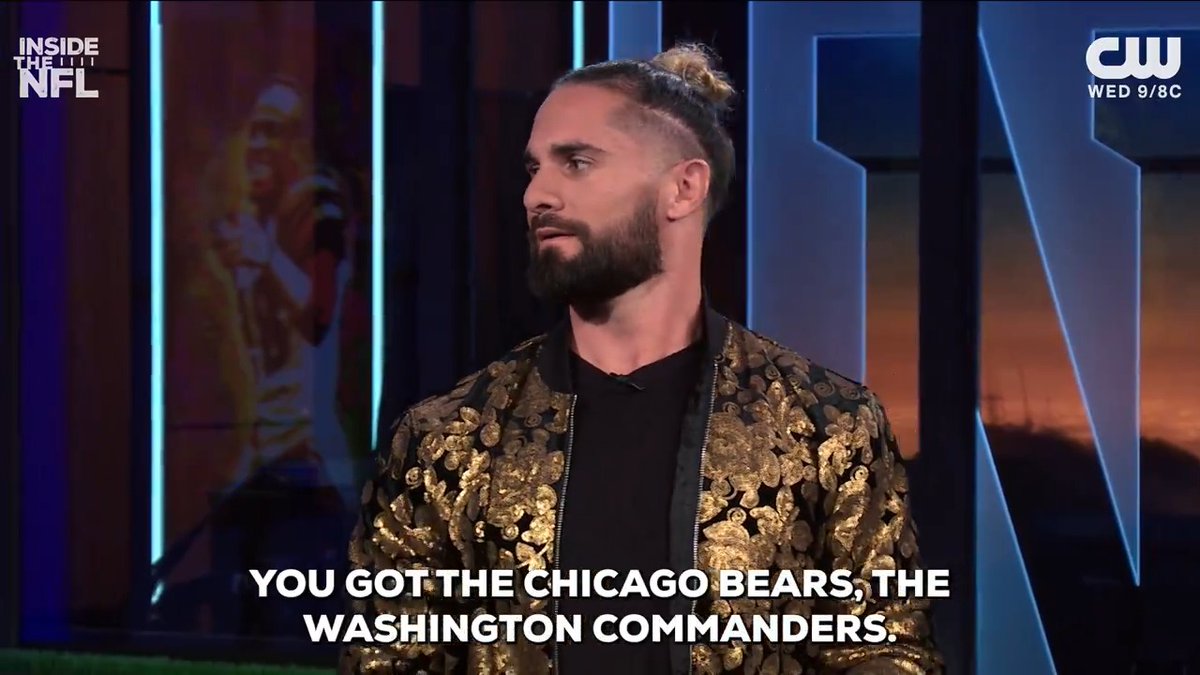 Seth "Freaking" Rollins came to set ready to rep his Bears and make a pick for Ocho Predicto 🐻 Seth Rollins | Ryan Clark | @Ochocinco
