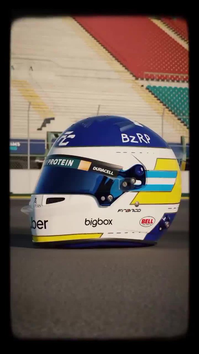 👏 HERMOSO HOMENAJE DE FRANCO 🇦🇷 En el #MexicanGP y el #BrazilGP, Colapinto usará este casco para recordar al LOLE REUTEMANN 📹 Franco Colapinto