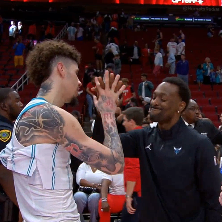 Postgame Interview: LaMelo Ball on Kemba Walker 🤭