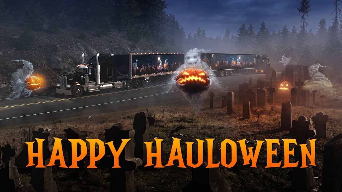 Ready to get spooky? 🎃👻 The Happy Hauloween World of Trucks event has officially begun in both ETS2 and ATS! Deliver Halloween Treats and unlock exclusive accessories for your truck 🚛💨 Find out more here 👇