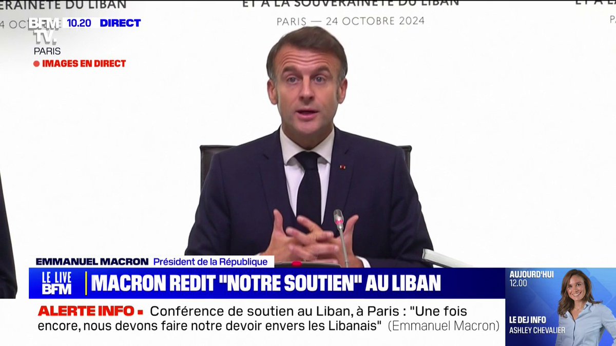 Emmanuel Macron annonce que "la France apportera 100 millions d'euros" au Liban