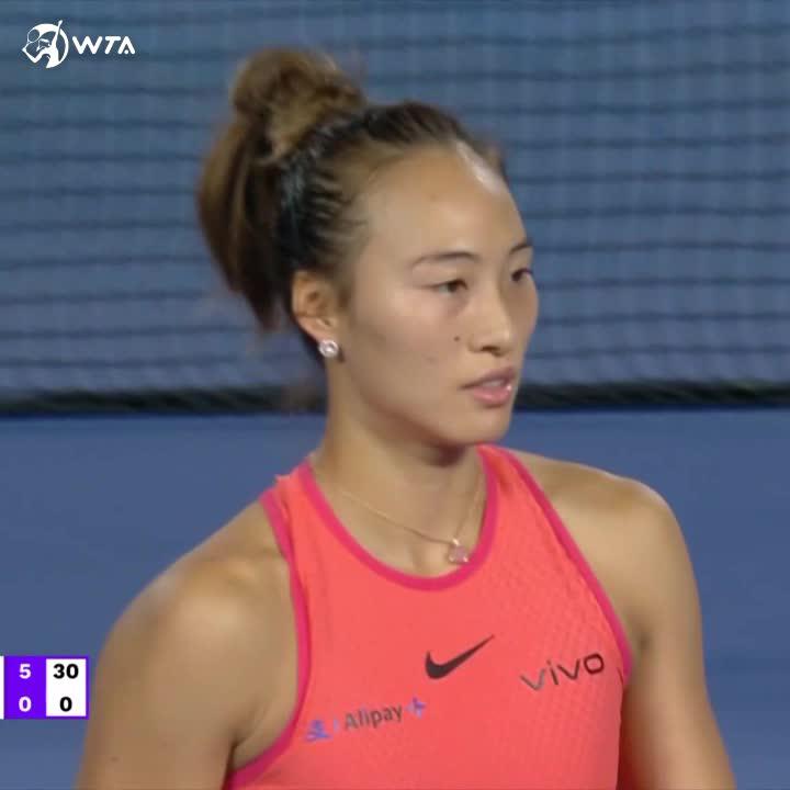 So casual from Zheng Qinwen 🧘‍♀️ #TorayPPO2024