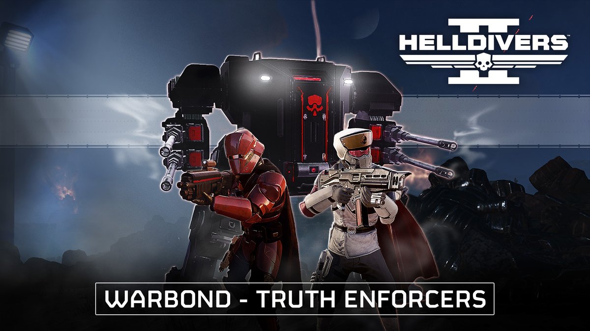 The truth is out there, Helldivers–get equipped with the tools to tell it! The Truth Enforcers Warbond lands on October 31st! Full briefing: [1/5]