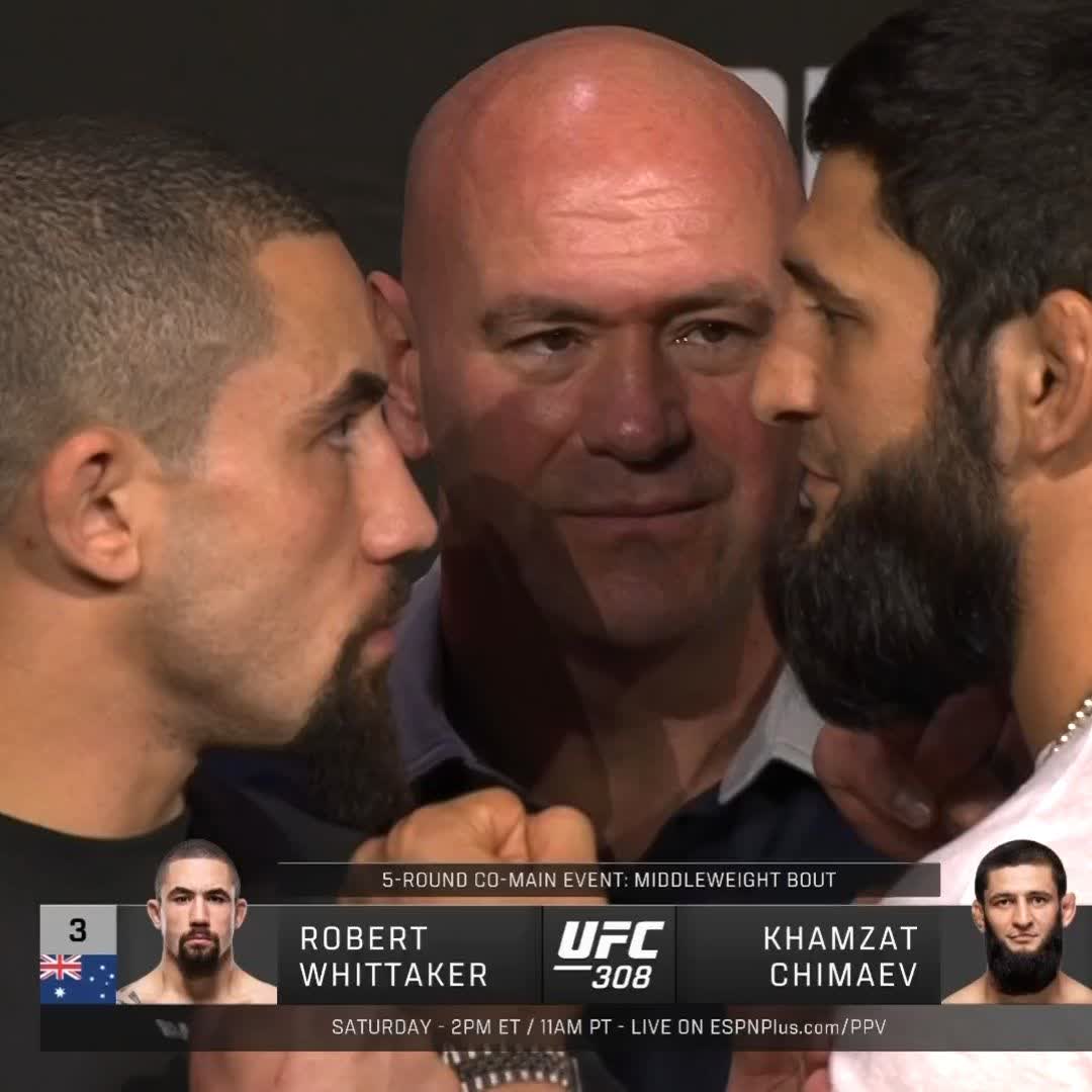 🚨 Whittaker vs Khamzat | YÜZLEŞME 🔥 #UFC308