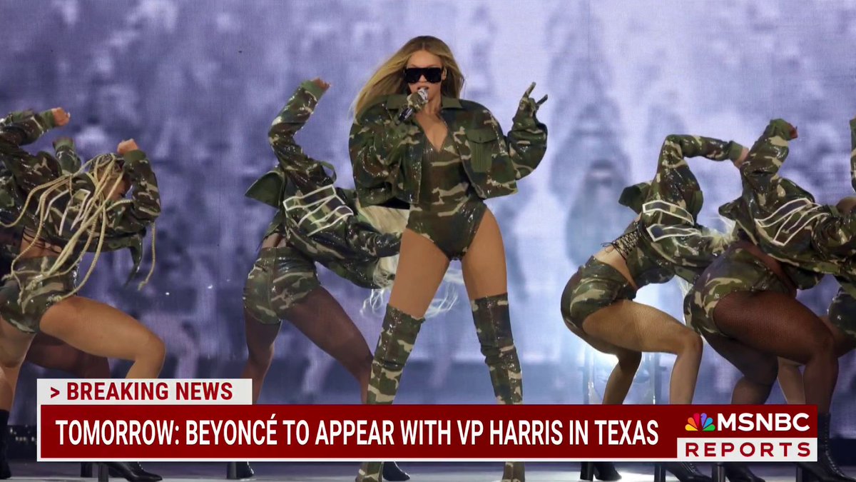BREAKING: Beyoncé will appear with Vice President Harris at her event in Houston, Texas on Friday and is set to perform.