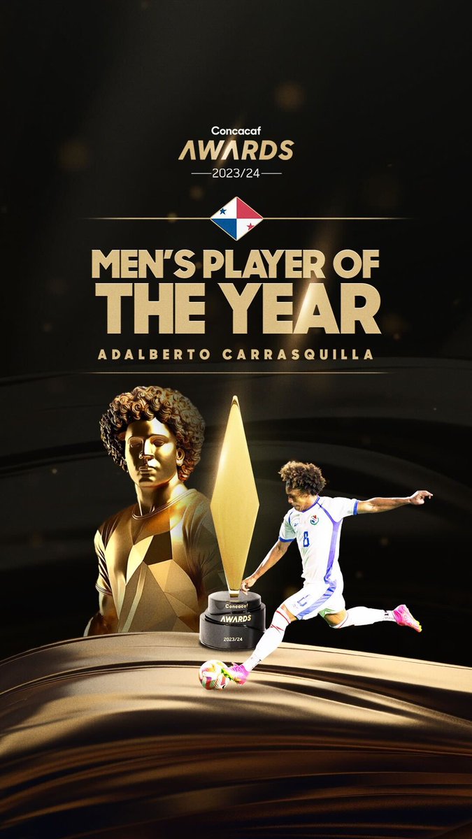 Adalberto Carrasquilla 🇵🇦 is the 2023/24 Concacaf Men’s Player of the Year 🥇 ¡Felicitaciones, Coco, eres un orgullo para la región de Concacaf! More info📎