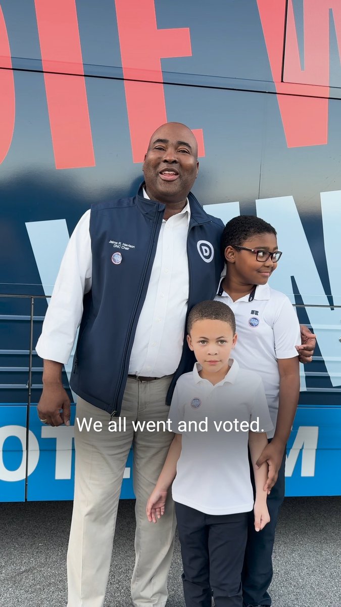 I was proud to cast my ballot yesterday in South Carolina with my boys because I’m voting for Kamala Harris and Tim Walz, the candidates who will make their future better.