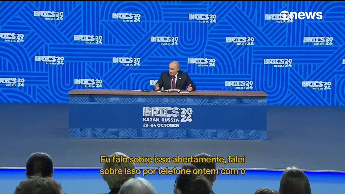 Em resposta a Bianca Rothier no último dia de reuniões da Cúpula do Brics, o presidente russo, Vladimir Putin, disse que discorda do Brasil em relação à Venezuela e reafirmou que Nicolás Maduro venceu a eleição de forma justa. ➡ Assista na #GloboNews: #Estúdioi