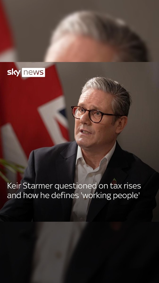 Prime Minister Sir Keir Starmer has hinted at possible tax rises for those who own shares and assets, saying they do not fit his definition of "working people". He spoke to Sky's Beth Rigby ⬇️