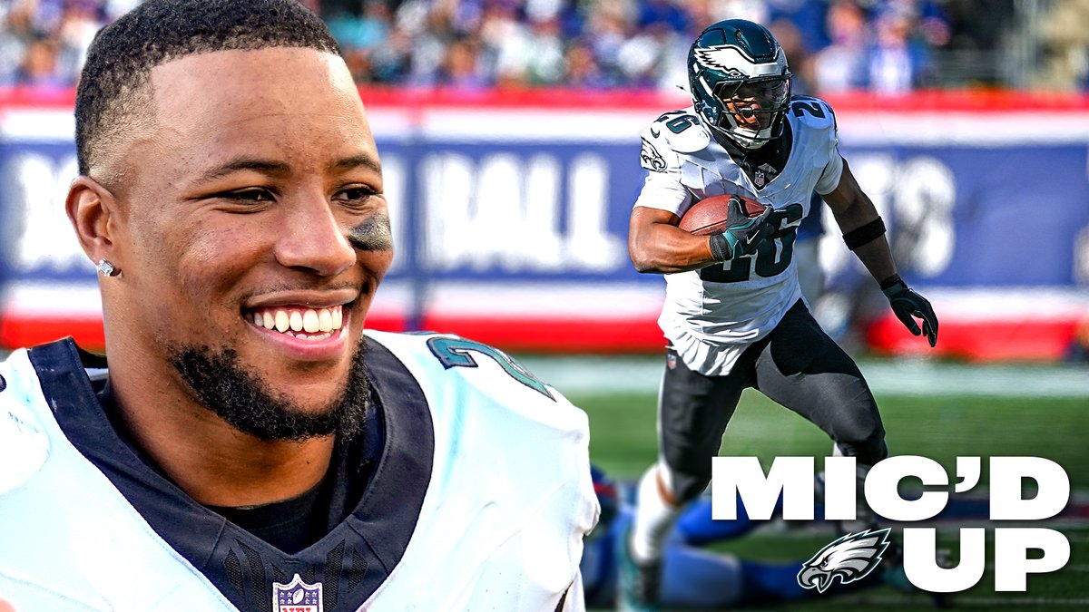 ICYMI: Saquon Barkley was mic'd up versus the Giants on Sunday 👀🎙️ Saquon Barkley | #FlyEaglesFly