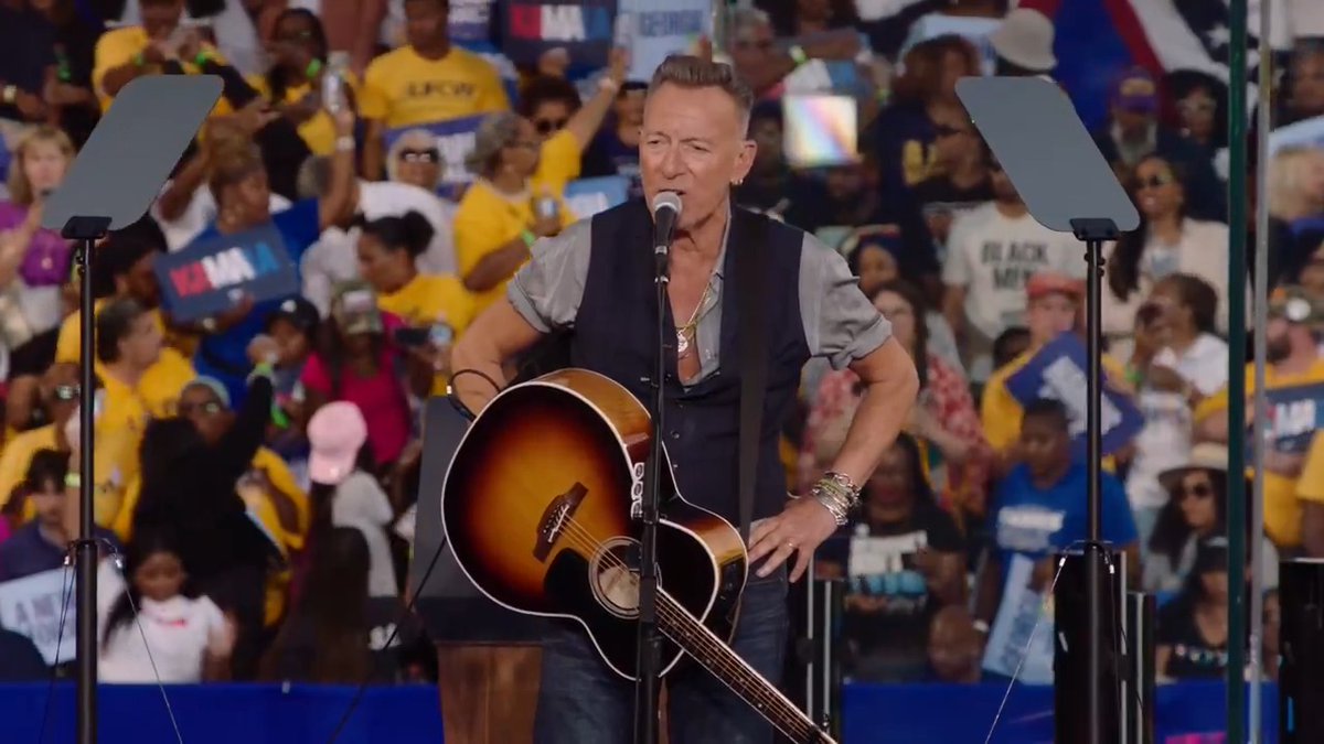 Bruce @Springsteen: Donald Trump wants to be a tyrant. He does not know what it means to be deeply American. I am urging all who believe in the American way to join me in voting for Kamala Harris and Tim Walz