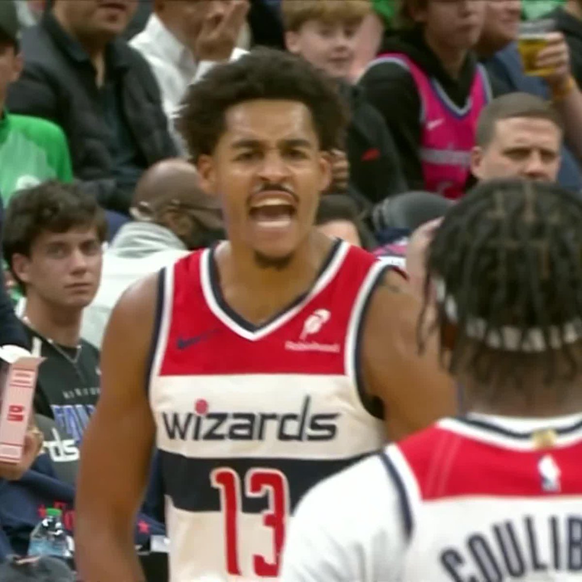 JORDAN POOLE HAS 17 PTS IN THE 1Q VS. THE CHAMPS 🔥