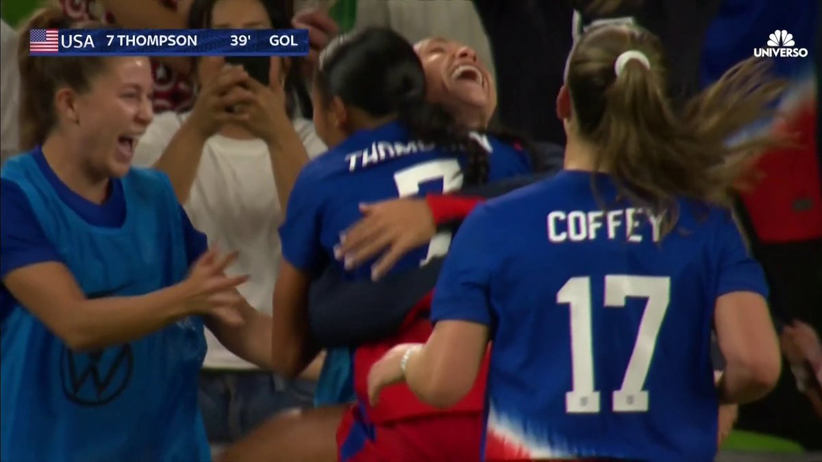 BANGER ALERT! Angel City FC forward Alyssa Thompson scores her first goal for the U.S. Women's National Soccer Team! 🚨🇺🇸
