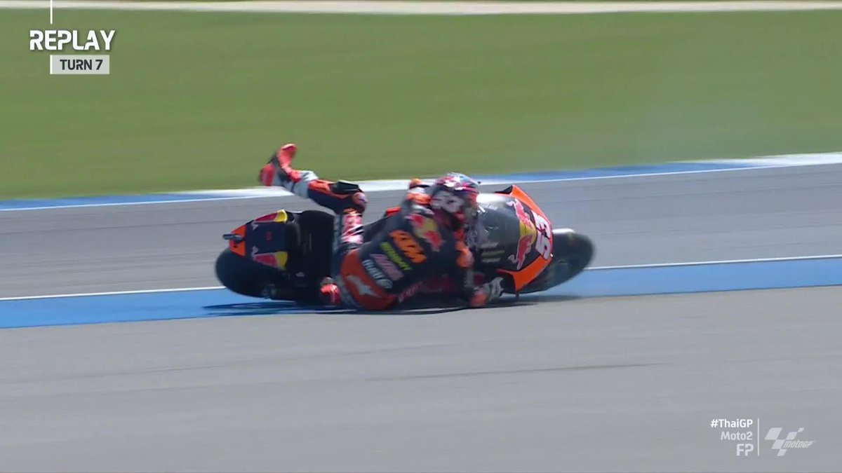 Yet another crash, this time at Turn 7 🤯 Deniz Öncü lost the front 💥 #ThaiGP 🇹🇭