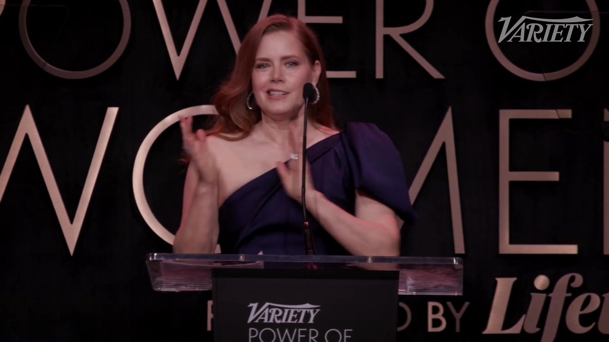 Amy Adams accepts her award at Variety Power of Women presented by Lifetime.