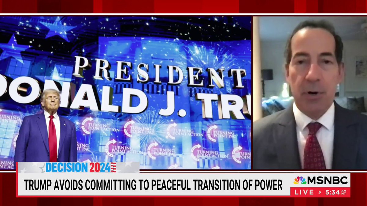 "No president has ever broken from this precedent in participating in the Presidential Transition Act." -Rep. Jamie Raskin says Trump campaign has ‘refused to commit to a smooth transition’ by not working with administration