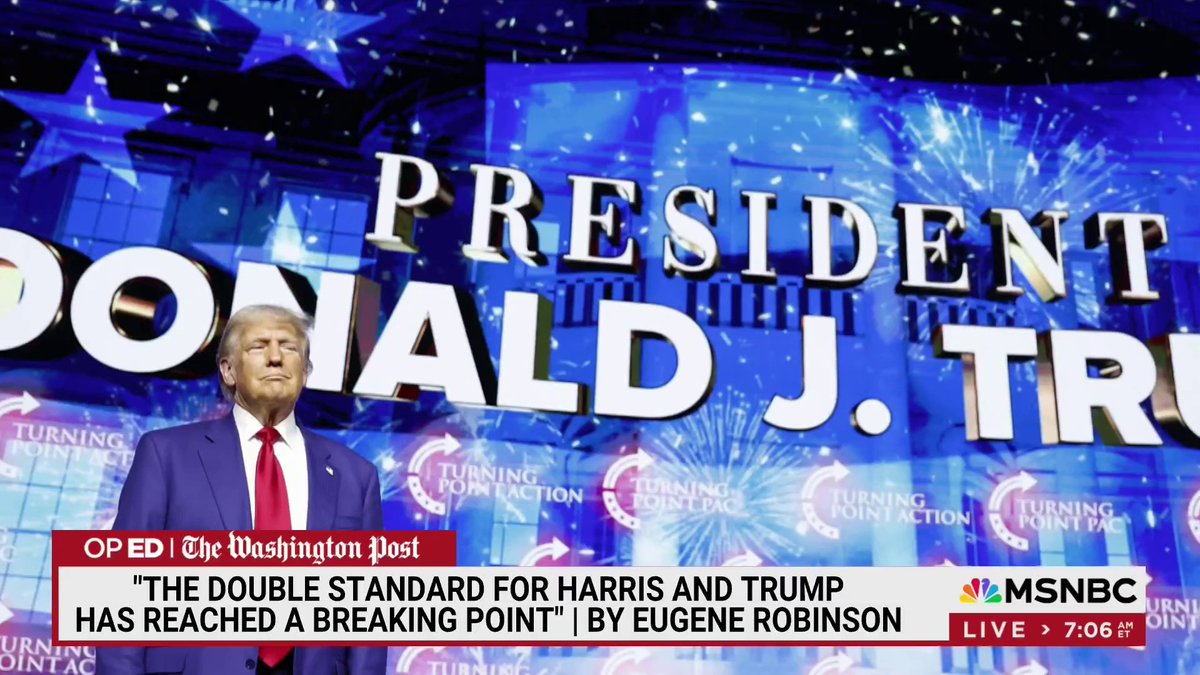 BREAKING: Eugene Robinson calls out the media’s double standard in covering Trump and VP Harris. Robinson says Trump gets away with incoherent rambling while Harris is expected to be perfect in every way. Spot on analysis.