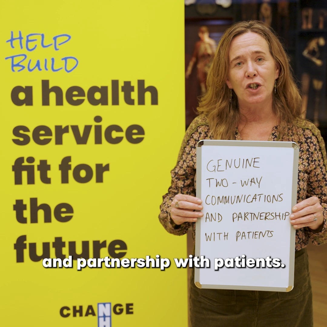 "What one thing would you change about the NHS?" We asked our partners to share their ideas to help build a health service fit for the future. Add your voice: