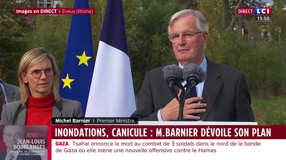 ➡️ Changement climatique 🗣️ "Le réchauffement va concerner toutes les régions de France (...) Marseille aura le climat de Séville, et Lille aura le climat de Bilbao" : Michel Barnier
