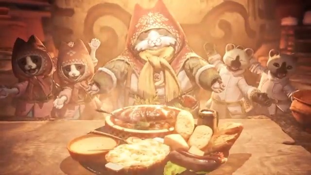 涼しくなってきたこの頃。 セリエナの料理長さんが作るお料理が、より一層美味しく見える季節になりましたね。 #MHW #MHWアイスボーン #食欲の秋