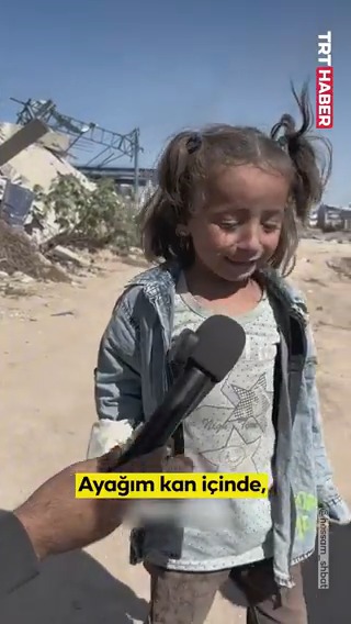 “Bacağım ağrıyor, yürüyemiyorum. Ayağım kan içinde, yoruldum...” 📍Gazze