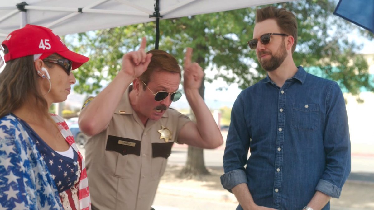 Trump's police purge is sort of like an unconstitutional Rumspringa, isn't it? Jordan Klepper “Jordan Klepper Fingers the Pulse: Rally Together” premieres Monday 10/28 at 11:30p/10:30c