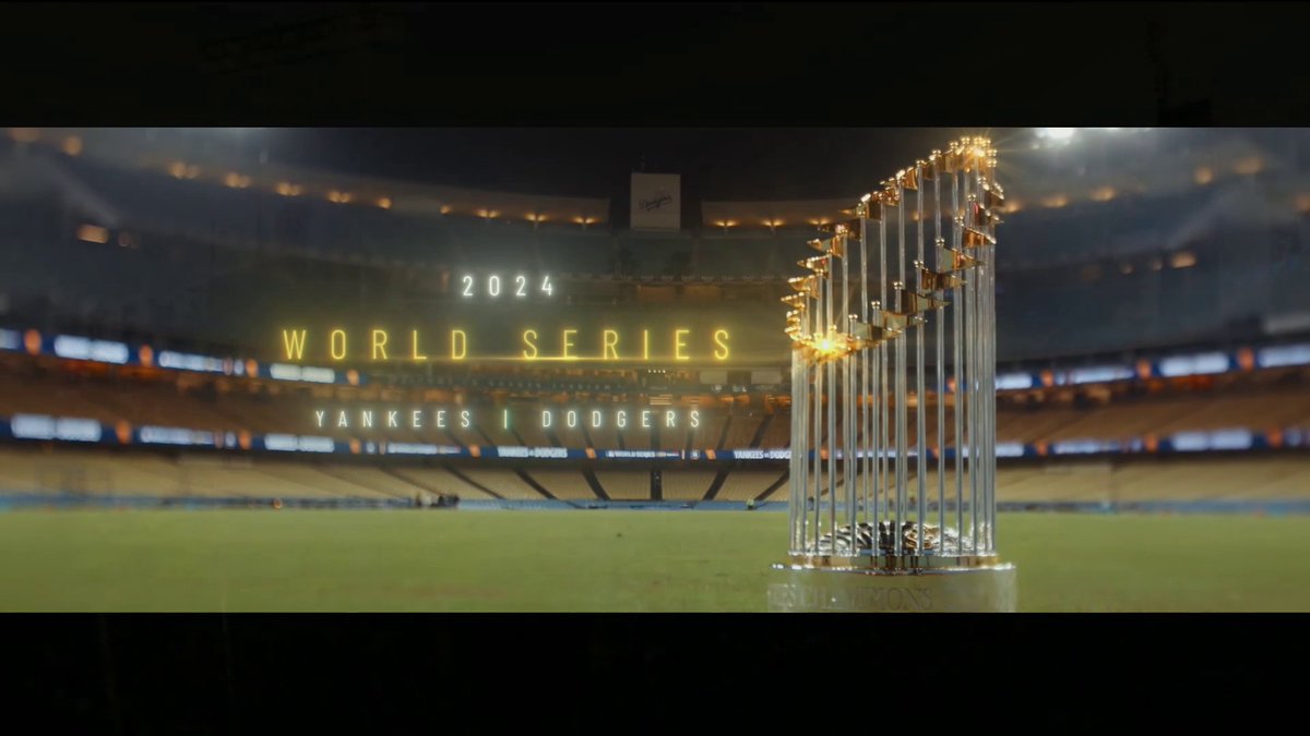 "The Yankees and the Dodgers. Back where they belong in the World Series" Morgan Freeman welcomes you to Game 1 of the #WorldSeries