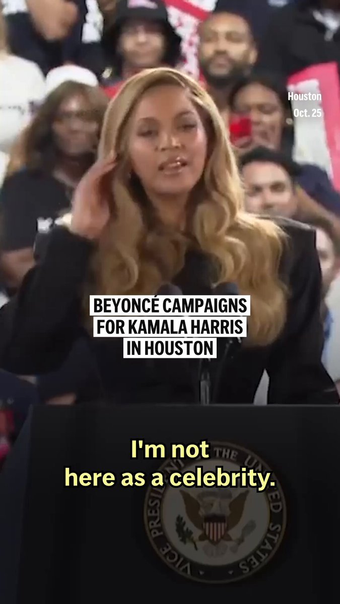 “I’m not here as a celebrity. I’m not here as a politician. I’m here as a mother.” Beyoncé appeared at a Kamala Harris rally in the battleground state of Texas Friday, urging Americans to elect the former vice president in November.