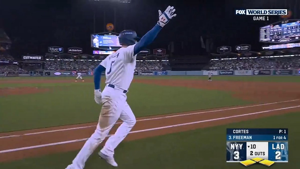 ¡GRANDSLAM DE FREDDIE FREEMAN PARA DEJARLOS TENDIDOS EN EL TERRENO DE JUEGO! #SERIEMUNDIAL